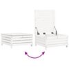 vidaXL 3 Piece Garden Sofa Set White Solid Wood Pine