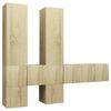 vidaXL 7 Piece TV Cabinet Set Sonoma Oak Engineered Wood (804491+803351+804519)