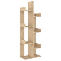 vidaXL Book Cabinet Sonoma Oak 48x25.5x140 cm Engineered Wood