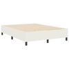 vidaXL Platform Bed Frame Cream 140 x 190 cm Fabric