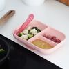 Beaba 2 Piece Compartment Baby Plate Set Silicone Pink