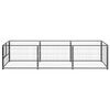 vidaXL Dog Kennel Black 300 x 100 x 70 cm Steel