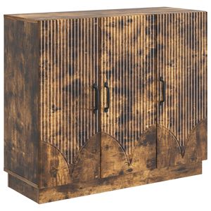vidaXL Sideboard Smoked Oak 89 x 34.5 x 77 cm Engineered Wood