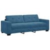 vidaXL Sofa Blue 221 x 78 x 80 cm Poly velvet