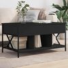 vidaXL Coffee Table Black 100x55x50 cm Engineered Wood and Metal