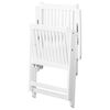 vidaXL 7 Piece Outdoor Dining Set Wood White with Extendable Table