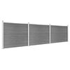 vidaXL Fence Panel Set WPC 526x146 cm Grey