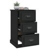 vidaXL Bedside Cabinet Black 39x39x67 cm Engineered Wood