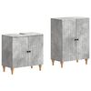 vidaXL 2 Piece Bathroom Cabinet Set ALKMAAR Concrete Grey