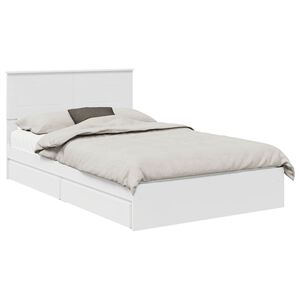 vidaXL Storage Bed with Headboard White 120 x 190 cm Engineered Wood
