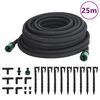 vidaXL Garden Soaker Hose Black 0.6" 25 m Rubber