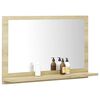 vidaXL Bathroom Mirror Sonoma Oak 60x10.5x37 cm Engineered Wood