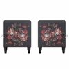 vidaXL Bedside Cabinet with Door 2 pcs Black 40 x 33 x 46 cm