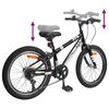 vidaXL Mountain Bike 24'' 6-Speed for 8-12 Years Old Black