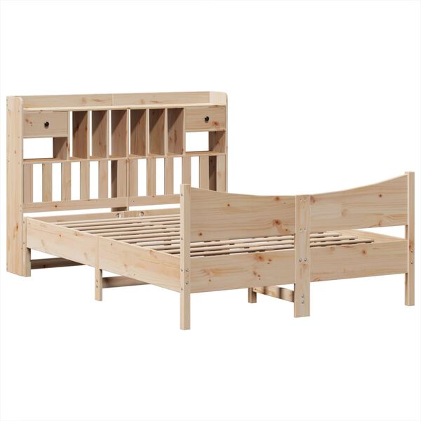 vidaXL Bed Frame without Mattress 140x200 cm Solid Wood Pine
