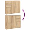 vidaXL Sideboard Sonoma Oak 91x29.5x75 cm Engineered Wood