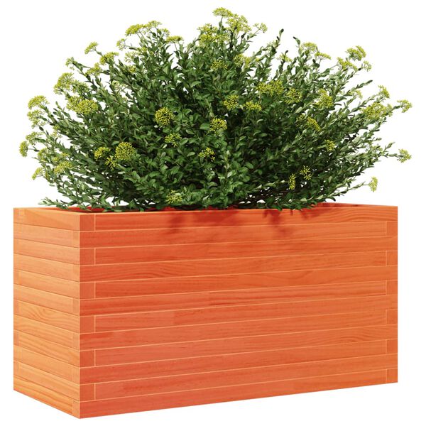 vidaXL Garden Planter Wax Brown 90x40x45.5 cm Solid Wood Pine