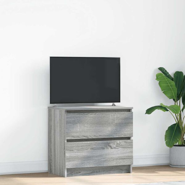 vidaXL TV Cabinet Grey Sonoma 60x35x54 cm Engineered Wood