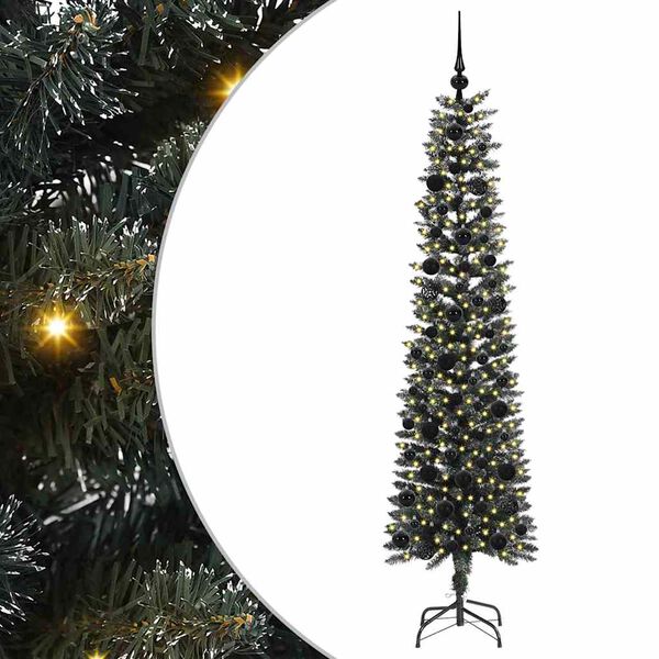 vidaXL Artificial Christmas Tree with 300 LEDs with Stand Green 180 cm