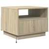vidaXL Coffee Table with LED Lights Sonoma Oak 50x49x40 cm