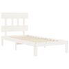 vidaXL Bed Frame without Mattress White 100x200 cm Solid Wood Pine
