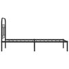 vidaXL Metal Bed Frame without Mattress with Headboard Black 75x190cm
