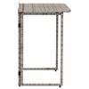 vidaXL Folding Garden Table Grey 90x51x75 cm Poly Rattan