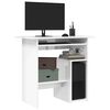 vidaXL Desk High Gloss White 80x45x74 cm Engineered Wood