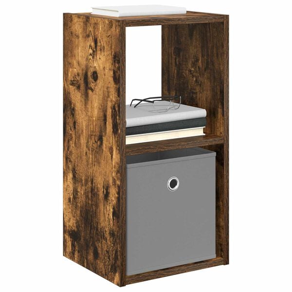 vidaXL Bedside Table Smoked Oak 30.5 x 27 x 59.5 cm Engineered Wood