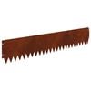 vidaXL Lawn Edging 10 pcs 103 x 20 cm Steel Rusty