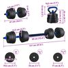 vidaXL 4-in-1 Dumbbell Set Black and Blue 121 x 19.5 x 19.5 cm
