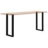 vidaXL Console Table Legs U-Shaped 2 pcs Black 28x(72-73) cm Steel