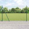 vidaXL Fence with Posts Green 1.4 x 10 m Steel