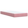 vidaXL Box Spring Bed with Mattress Pink 90x190 cm Velvet