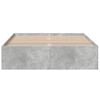 vidaXL Bed Frame without Mattress Concrete Grey 140x200 cm