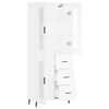 vidaXL Highboard White 69.5x34x180 cm Engineered Wood