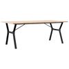 vidaXL Dining Table Y-Frame 200x100x75,5 cm Solid Wood Pine and Steel