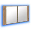 vidaXL Bathroom Mirror Cabinet Artisan Oak 80 x 12 x 45 cm
