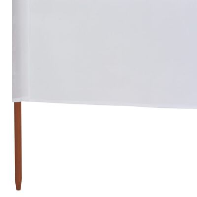 vidaXL 5-panel Wind Screen Fabric 600x80 cm Sand White