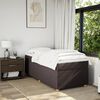 vidaXL Box Spring Bed with Mattress Dark Brown 90x200 cm Fabric