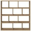 vidaXL Wall Cube Shelf 12 Compartments Artisian Oak Engineered Wood