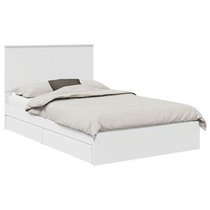 vidaXL Storage Bed with Headboard White 120 x 190 cm Engineered Wood