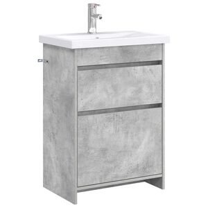 vidaXL Bathroom Furniture Set Concrete Grey 61 x 40 x 84.5 cm
