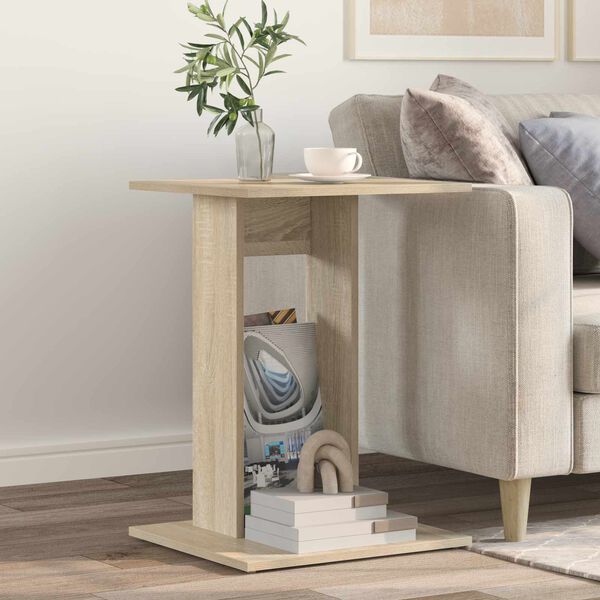 vidaXL Side Table Sonoma Oak 45 x 40 x 62.5 cm Engineered Wood