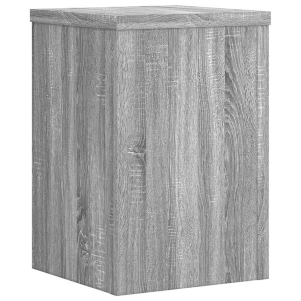 vidaXL Plant Stands 2 pcs Grey Sonoma 25x25x35 cm Engineered Wood