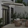 vidaXL Automatic Retractable Awning with LED Anthracite&White 350x250 cm