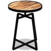 vidaXL Side Table Round Solid Reclaimed Teak