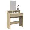 vidaXL Dressing Table with Mirror Sonoma Oak 80x41x144.5 cm