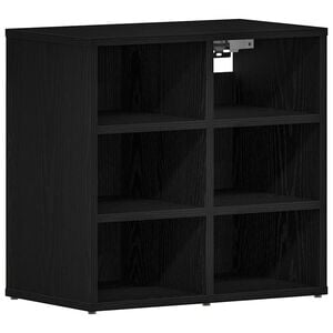 vidaXL Shoe Cabinet Black Oak 52 x 30 x 50.5 cm Engineered Wood