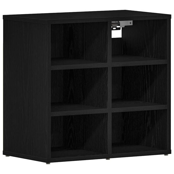 vidaXL Shoe Cabinet Black Oak 52 x 30 x 50.5 cm Engineered Wood